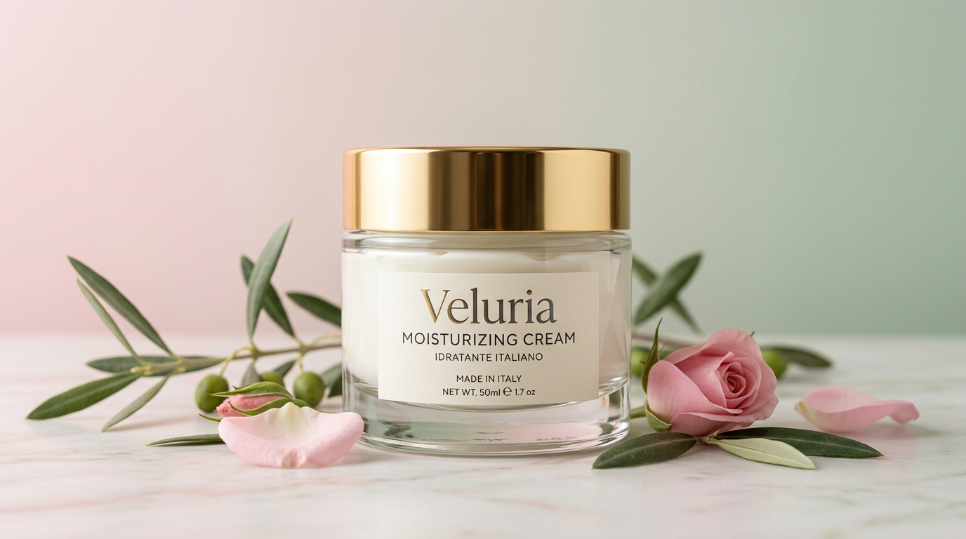 Veluria Crema Idratante — confezione elegante